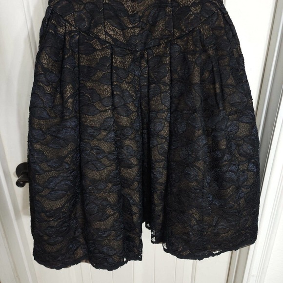 Victor Costa Womens Dress Vtg Black Lace Corset 80s Gothic Prom Puff Gown Size 4 - Picture 11 of 13